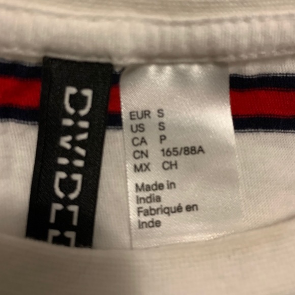 Stripped Red, White, and Black tie shirt - Picture 2 of 2